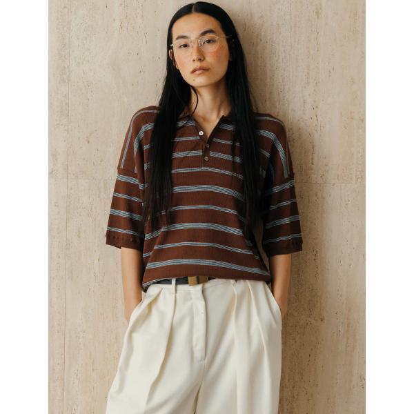 CREDONA（クレドナ） MULCH BORDER KNIT POLO 即日発送 : RAPTURE