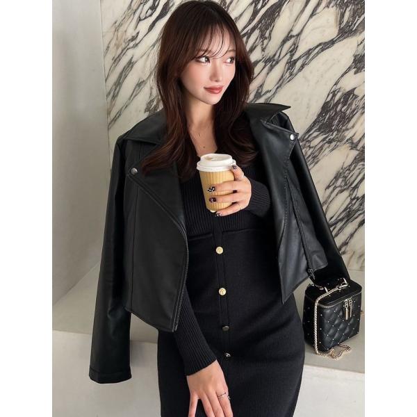 RESEXXY RESEXXY(リゼクシー）フェイクレザーライダースジャケット