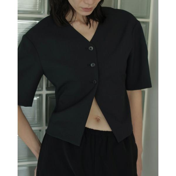 未使用✨anuke Vneck Compact Shirts ブラック free ANUKE (アンヌーク）Vneck Compact Shirts 即日発送 : RAPTURE - 通販