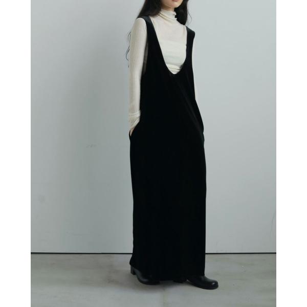 ànuke /アンヌーク Velour Uneck Onepieceブラック38 ànuke online store（アンヌーク） / Velour Uneck