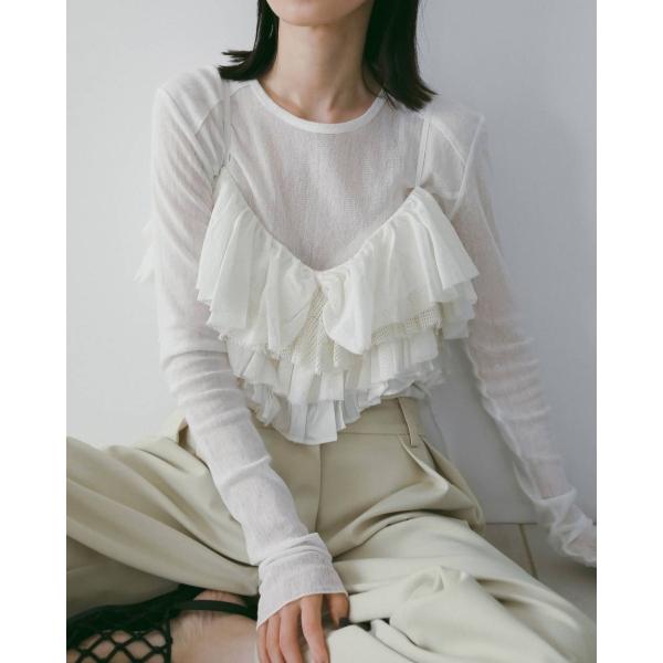 anuke（アンヌーク） Mesh Frill Camisole 即日発送 : RAPTURE - 通販