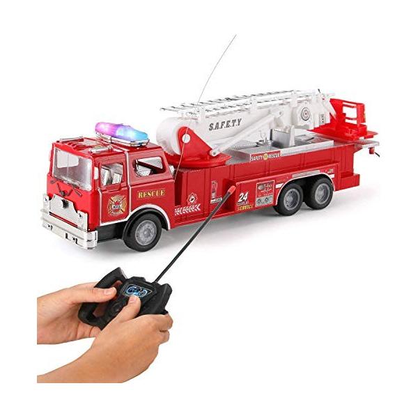 Liberty Imports 17 Inches Big Rc Rescue Fire Engine Truck Remote Control Kids Toy With Extending Ladder 並行輸入品 Www Fakfakkab Go Id