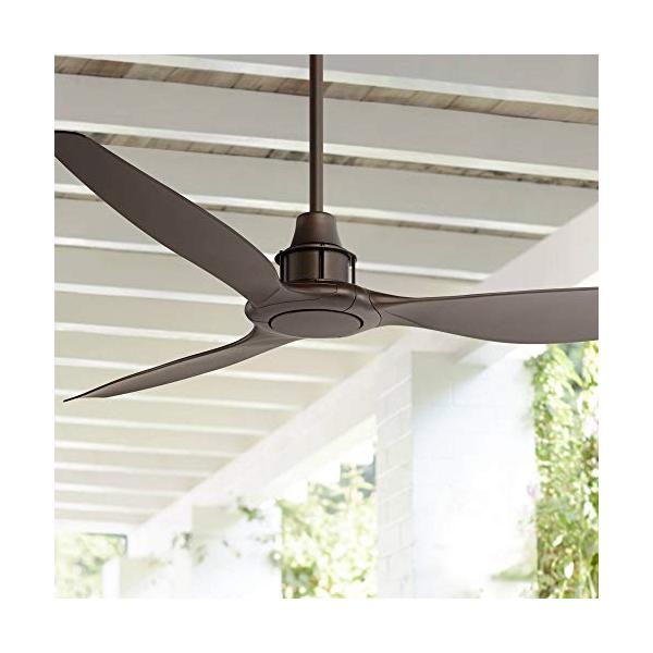 58 Interceptor Modern Outdoor Ceiling Fan Porch Damp With Remote 首用 Oil Rubbed Bronze Brown Damp Rated For Patio Porch Casa Vieja 並行輸入品 B0771n1vgf らラフ店