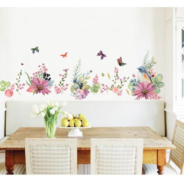 送料無料 ウォールステッカー 花 木 植物 壁飾り壁紙シールwallsticker 貼ってはがせる シール 北欧 オシャレ 壁紙 身長計 子供