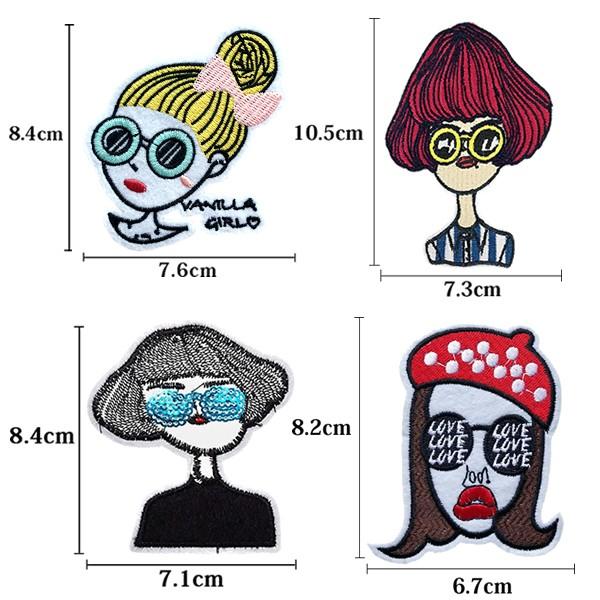 ワッペン 刺繍 アイロン おしゃれ アップリケ ガール 女の子 メール便 Glass Girl Rareleak 通販 Yahoo ショッピング