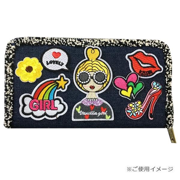 ガール ワッペン 刺繍 アイロン おしゃれ かわいい アップリケ 女の子