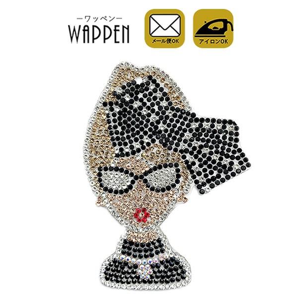 ワッペン ストーン アイロン おしゃれ アップリケ ガール リボン キャラクター キラキラ 縦8 6cm 横6 5cm メール便可 Patch St 178 Rareleak 通販 Yahoo ショッピング