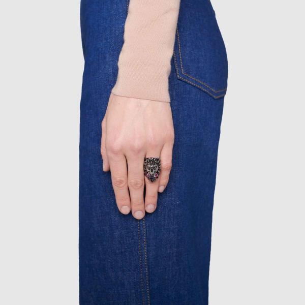 グッチ GUCCI 指輪 リング エイジングシルバー ライトパープル