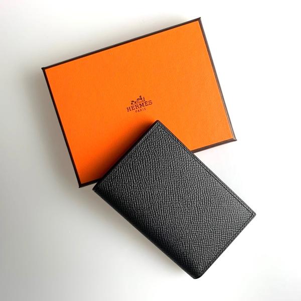 エルメス HERMES カードケース ２つ折り 二つ折り ブラック