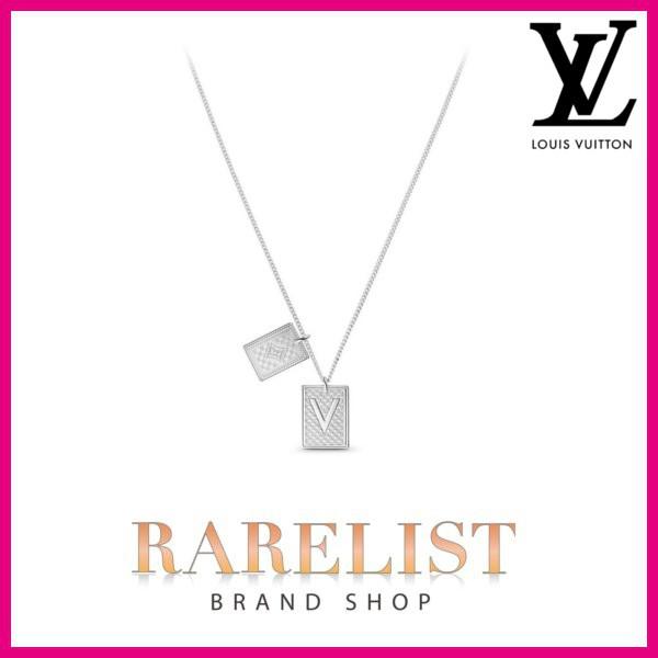 ルイヴィトン Louis Vuitton ネックレス ペンダント 新作 シルバー アクセサリー Lv ロゴ プレート モノグラム Louisvuittonmmmmm610mmmmm936mmmm ブランドショップrarelist 通販 Yahoo ショッピング