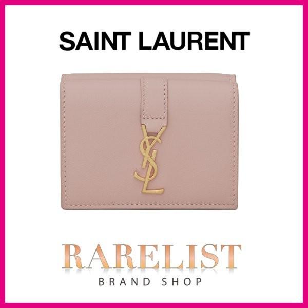 サンローラン Saint Laurent Paris 財布 小財布 三つ折り 新作 パウダーピンク ピンク ゴールド レザー Ysl ロゴ Saintlaurentparis4590bj50jbrmbowbowbow ブランドショップrarelist 通販 Yahoo ショッピング
