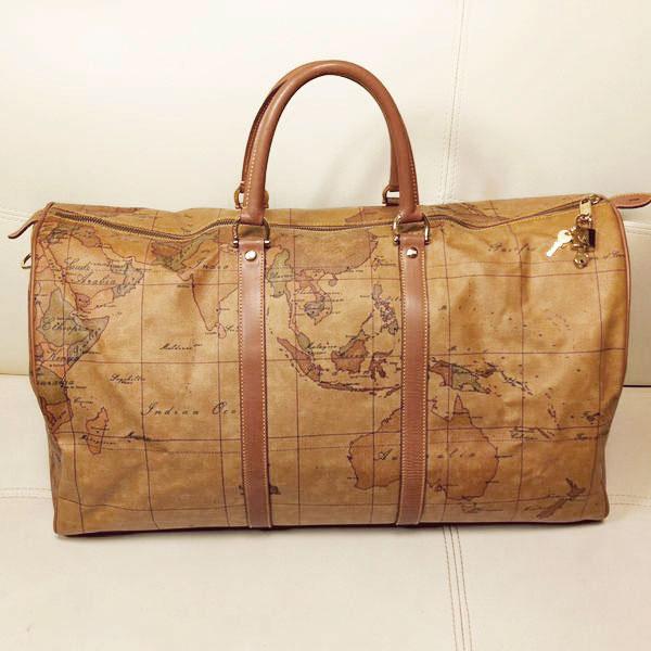 PRIMA CLASSE（プリマクラッセ） ボストンバッグ 大型 大容量 世界地図