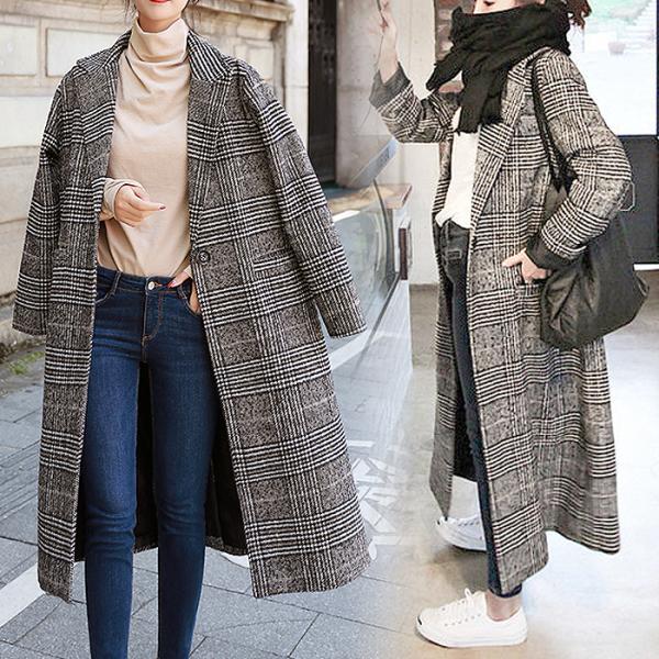 チェスターコート グレンチェック ロングコート ジャケット レディース カジュアル アウター 宅配便送料無料 Jk119 Jk119 Uricca ウリッカ By Raspberry 通販 Yahoo ショッピング