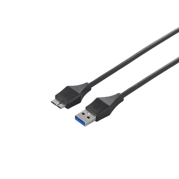 他サイト： BUFFALO ユニバーサルコネクター USB3.0 A to microB スリムケーブル ブラック 1m BSUAMBSU310BKの商品画像