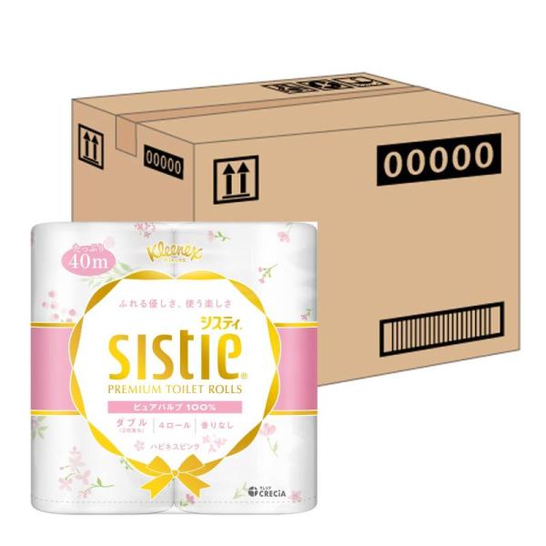 他サイト： クリネックス 【ケース販売】 システィ 40m ダブル 4ロール ハピネスピンク ×10パック入りの商品画像