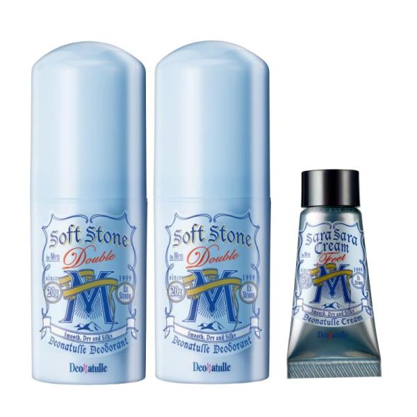 他サイト： デオナチュレ 男ソフトストーンW 男性用 ワキ用 直ヌリ 制汗剤 スティック ミント ×2個(20g×2)+おまけ付きの商品画像