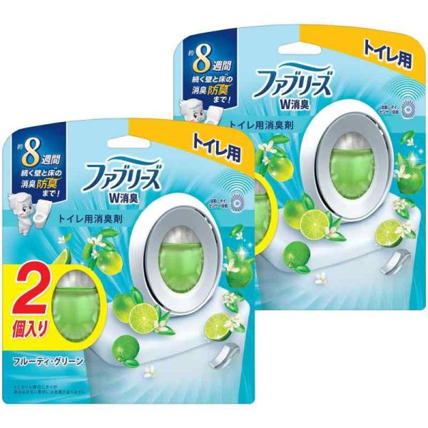他サイト： 【まとめ買い】 ファブリーズ 消臭芳香剤 W消臭 トイレ用 フルーティー・グリーン 6.3mLｘ4個の商品画像
