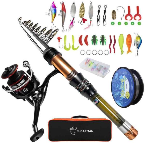 各種釣竿セット 釣りセット 釣り竿 2.1M炭素伸縮釣竿 3000番 ロッド スピニング