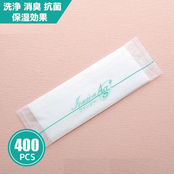 ■入数：400個■おしぼりサイズ：280×185mm/（包装サイズ60×170mm）■主成分：ＤＯＬＣ−１００、抗菌性海面活性剤、銀コロイド ■材質：エアレード不織布■生産国：日本 ■特徴  ・食事前や外出時のお手拭きや汚れ落としに！ ・イ...