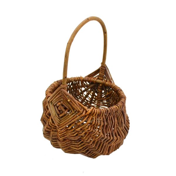 BARK BASKET BALL 丸籠 皮付き柳 バスケット