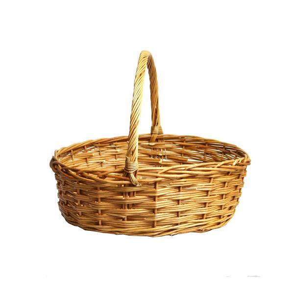 大きなかご 1本手 サークル Lサイズ ウィロー バスケット