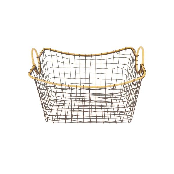 ワイヤーバスケット セット売り アイアン 籐 ラタン ワイヤー
