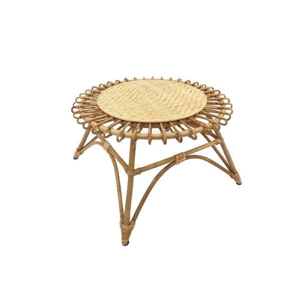 ユグラ ラタン製 ラウンドセンターテーブル 籐 机 丸 : ラタンハウス