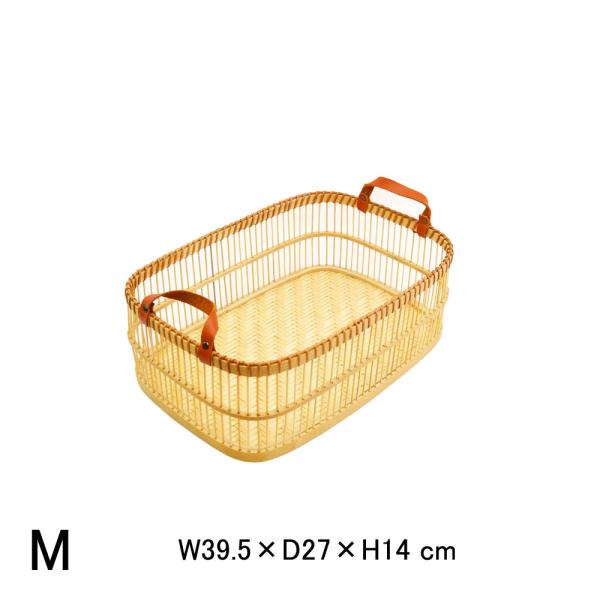 ランドリーバスケット　籐　ラタン　竹　バンブー 竹製脱衣かご M ランドリーバスケット バンブー 竹かご 籠 : ラタン