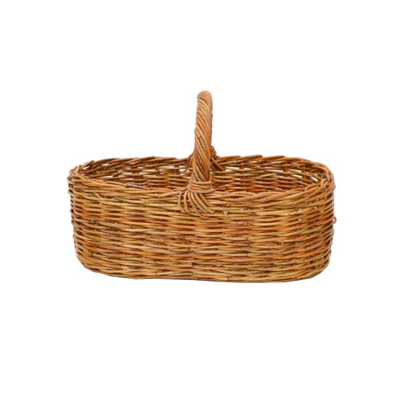 レッドラタン ビッグ ピクニックバスケット 楕円かご紅籐素材のおしゃれなピクニックバスケット。綺麗な小判型。紅籐は籐の種類の中でもインドネシアで採れる希少性の高い素材。赤茶色の品のある色合いが特徴。籐の中でも最も耐久性に優れ長年使用すること...