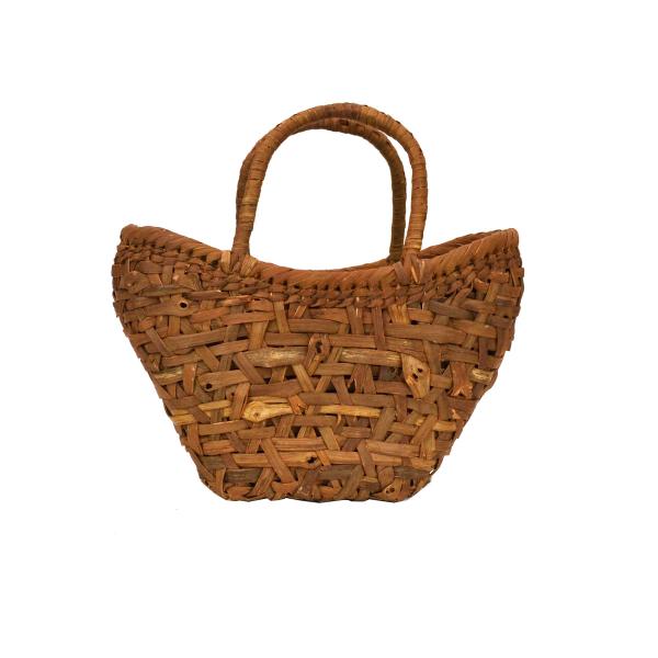 【極美品】山葡萄 カゴバッグ ハンドバッグ　かご　ヴィンテージ　ダークブラウン かごバッグ 山葡萄バッグ 捌おしゃれ カゴバッグ レディース 籠