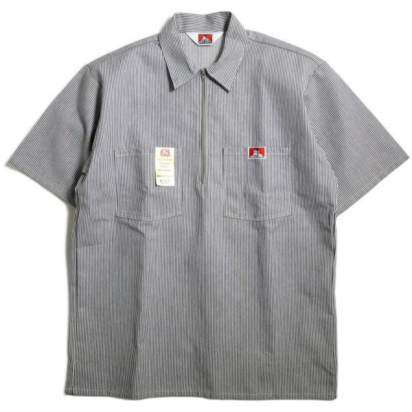 希少 BEN DAVIS 半袖 つなぎ ストライプ ヒッコリー Mサイズ BENDAVIS