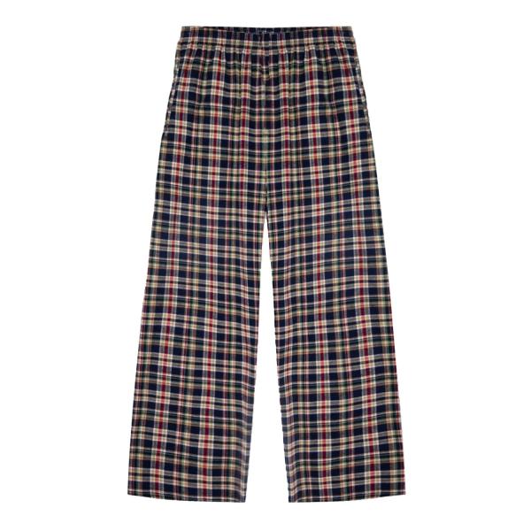 Los Angeles Apparel チェックパンツ LOS ANGELES APPAREL Cotton Flannel Lounge Pants White/Blue