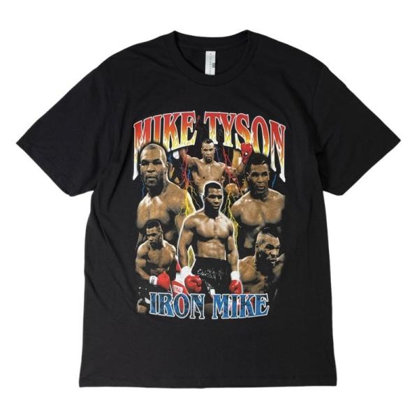 MIKE TYSON アイアン マイク ショートスリーブ Tシャツ ブラック MIKE TYSON アイアン マイク ショートスリーブ Tシャツ ブラック