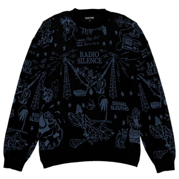 Pass~Port Eyeball Knit Sweater - Black / Harbour Blue ニット