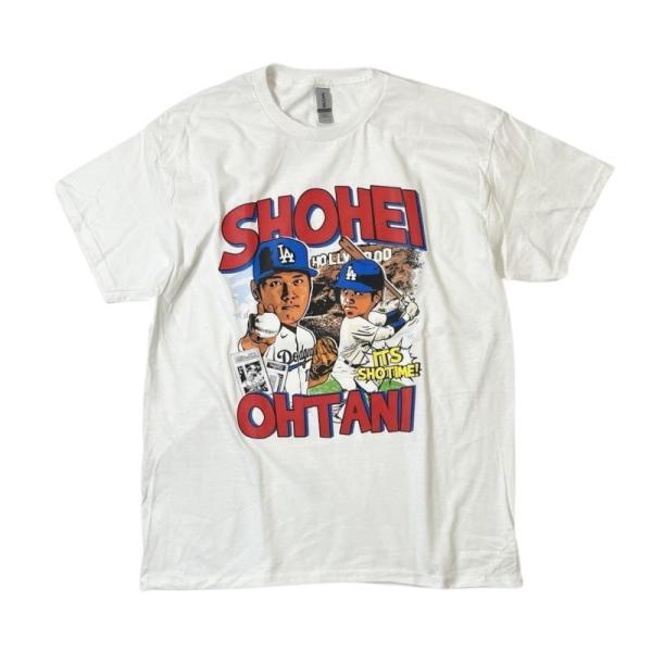 大谷翔平 ショータイム ショートスリーブ Tシャツ ホワイト メンズ