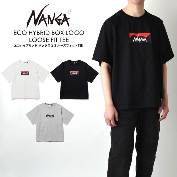 NANGA（ナンガ） ECO HYBRID BOX LOGO LOOSE FIT S/S TEE ボックスロゴ