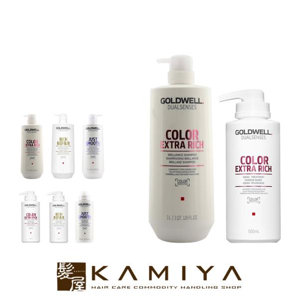 �S�[���h�E�F�� �f���A���Z���X �V�����v�[ 1000ml�{60SEC. �w�A�g���[�g�����g 500g �v2�� �|���v�Z�b�g|goldwell dualsenses �J���[�G�N�X�g�����b�`