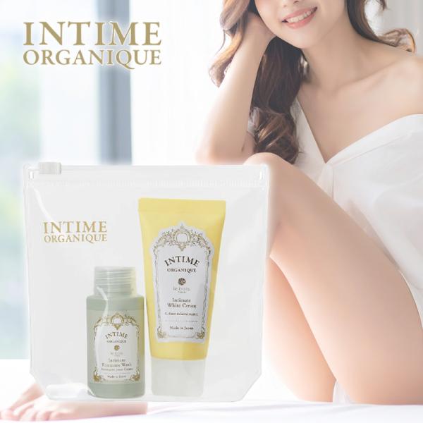 アンティーム オーガニック フェミニンウォッシュ 30ml + ホワイト クリーム 30g 計2個 トライアルキット|デリケートゾーン ケア 黒ずみ 保湿 泡 いい匂い