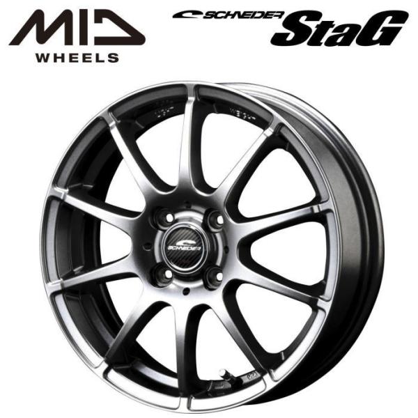 ももぞー　シュナイダー 15インチ ホイールセット　PCD100 ４穴 楽天市場】ホイール 15インチ 15×5.5J +45 PCD100 4穴 MID
