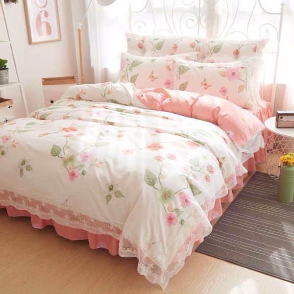 寝具 カバー 花柄 ピンク ベッドルーム 一人暮らし 新生活 B326