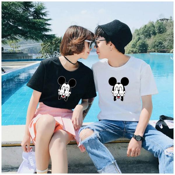 ミッキー ペアルックtシャツ 半袖 コーデ カットソー レディース メンズ ディズニー Q124 快適ライフ 通販 Yahoo ショッピング