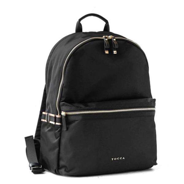 TOCCA(トッカ) リュック　黒 リボン　大容量　ママバッグ　マザーズバッグ 在庫処分トッカ TOCCA SIDE RIBBON BACKPACK リュックサック