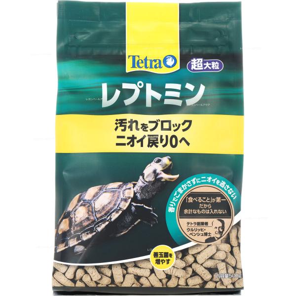 注文や問い合わせる際、当店の会社概要、お買い物ガイドを必ずお読みください。テトラ レプトミン 超大粒 は、甲長30cm以上の大型水棲カメの健康的な成長をサポートする超大粒タイプのフードです。?オリゴ糖含有の酵母菌を配合し、腸内の善玉菌の増殖...