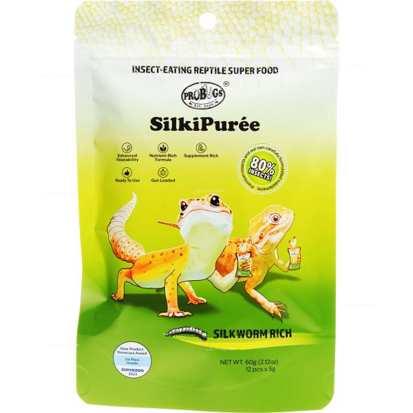 注文や問い合わせる際、当店の会社概要、お買い物ガイドを必ずお読みください。キョーリン プロバグズ シルクワームピューレは、シルクワーム（カイコ）、ミルワーム、ミズアブ幼虫を生のまま調理した昆虫ミックスフード。高い嗜好性と栄養バランスを実現し...