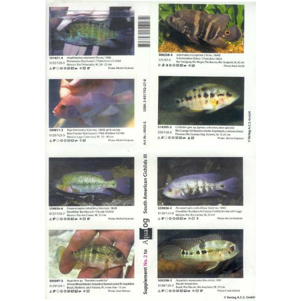 注文や問い合わせる際、当店の会社概要、お買い物ガイドを必ずお読みください。Aqualog サウスアメリカンシクリッデン3サプリメントシール S501