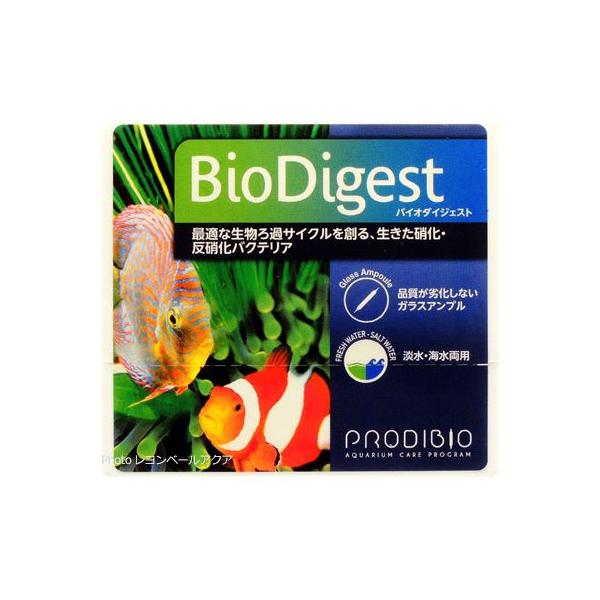 注文や問い合わせる際、当店の会社概要、お買い物ガイドを必ずお読みください。バイオダイジェストは自然の硝化バクテリアや反硝化バクテリア、通性細菌によって構成されています。水槽内の窒素サイクルを創り上げ、有機物を分解し、効率良く水質を改善します...