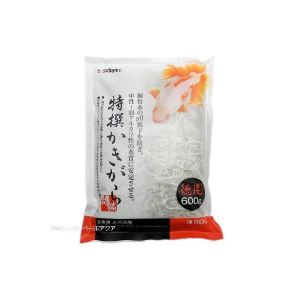 注文や問い合わせる際、当店の会社概要、お買い物ガイドを必ずお読みください。金魚用水質調整特選かきがら内容量：600g（120g×5袋）250L分 飼育水に投入することで主成分の炭酸カルシウムがゆるやかに溶出してpHの低下を防ぎ、中性〜弱アル...