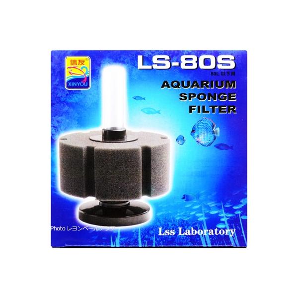 注文や問い合わせる際、当店の会社概要、お買い物ガイドを必ずお読みください。LS-80S 適合水槽80L以下、サイズ：横115×縦95(パイプ装着時160)mmLSS Nanoスポンジフィルターシリーズは、水流循環・高いろ過性能に重点をおき作...