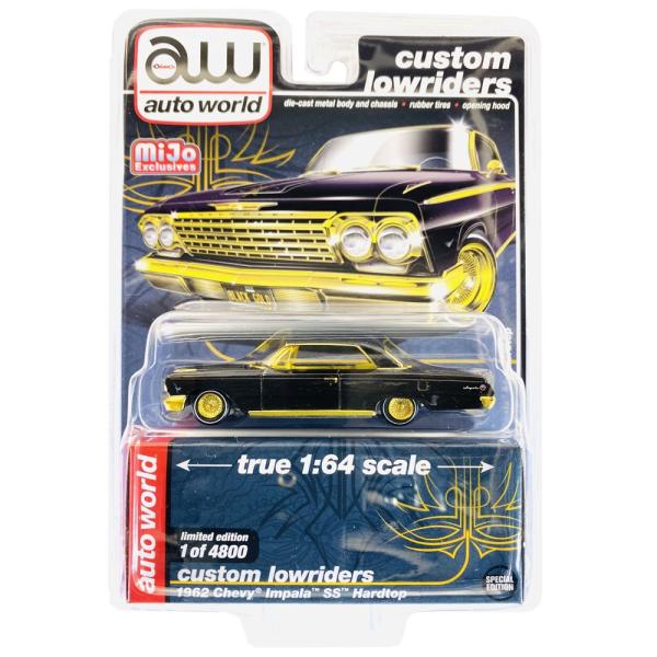 Auto World/オートワールド Custom Lowriders  ダイキャストミニカー ローライダー インパラ  Chevy  Impala SS Hardtop ブラック