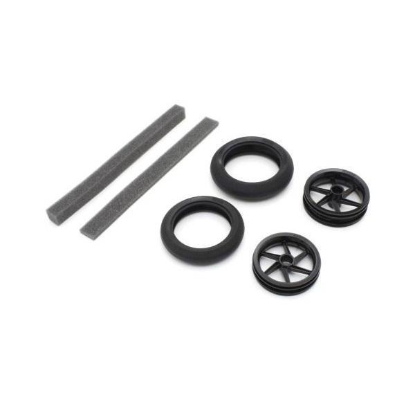 ハングオンレーサー用オプションパーツ。キット標準より柔らかいコンパウンドを使用したハイグリップタイヤにより、路面追従性とトラクション性能を強化。